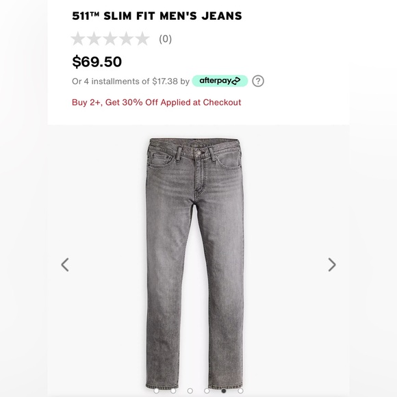 511™ SLIM FIT MEN'S JEANS 32x30 - Picture 2 of 4